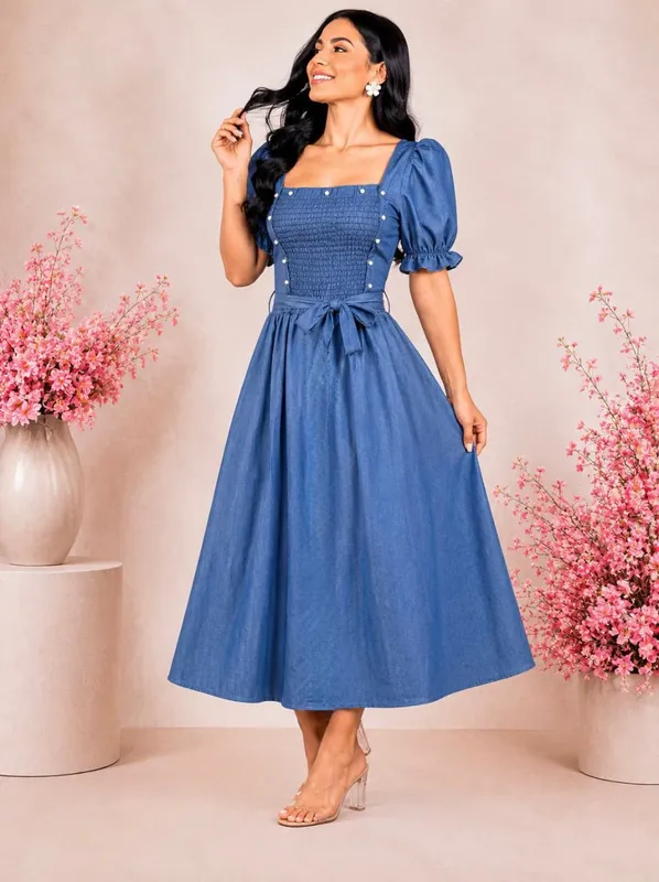 Vestido de mezclilla para dama - Foto 2